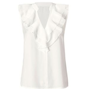 NWT CABI Portrait Blouse, White, Size Medium